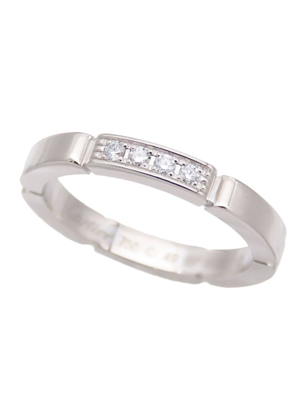 Cartier Maillon Panthere White Gold 18k Diamond 49 Ring